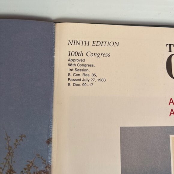 US Capitol History and Congress 9th edition book 7/27/83 dated, 100th Congress - Picture 3 of 3